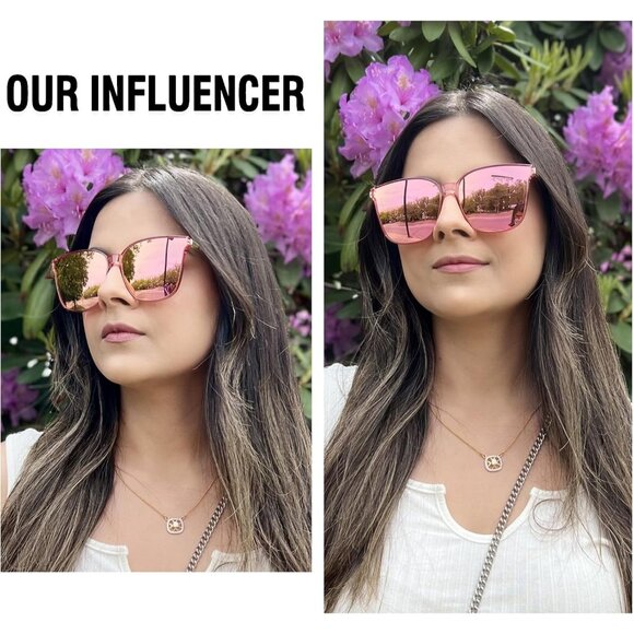 ✨ Women Pink Retro Round Sunglasses Polarized Shade Lightweight Frame Sunglasses main image 5
